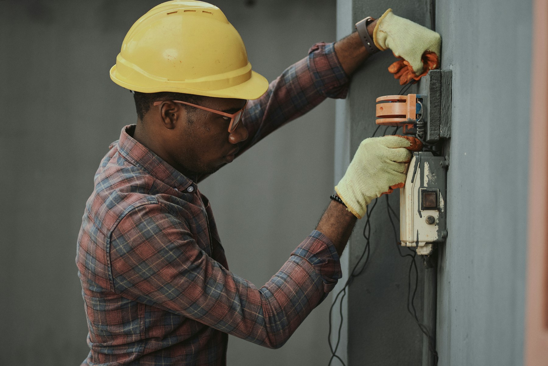 HVAC technician servicing heating equipment